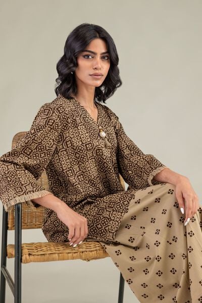 Printed | Cambric | Short V-Neck Kurta | USD 35.00