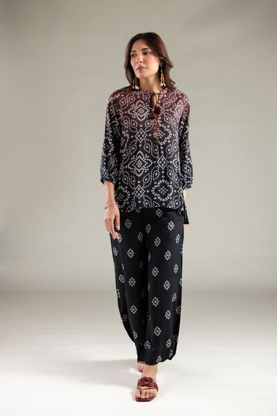 Embroidered | Viscose Crepe | Trousers | USD 18.00