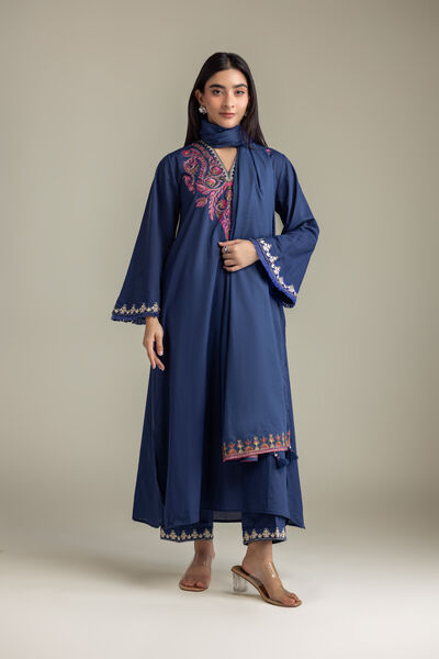 Embroidered | Cambric | V-Neck Cambric Kurta | USD 40.00