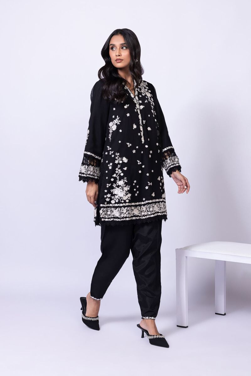Embroidered | Polyester Crinkle Chiffon | Kurta | USD 24.00