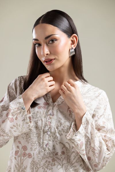 Printed | Cotton Viscose | Floral V-Neck Kurta | USD 17.50