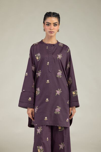 Embroidered | Cotton Dobby | Round Neck Kurta | USD 40.00