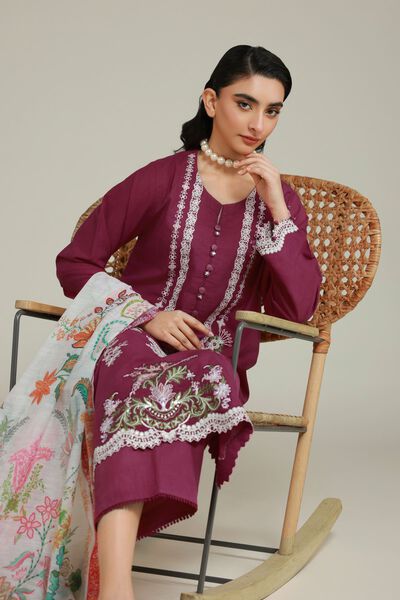 Embroidered | Cambric | Fabrics 3 Piece | USD 60.00