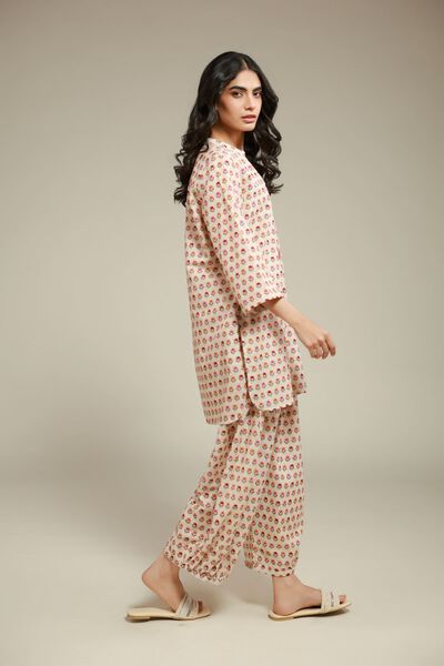 Printed | Textured Cotton | Floral Tapered Shalwar | USD 22.00