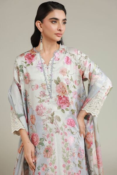 Printed | Satin | Fabrics 3 Piece | USD 55.00