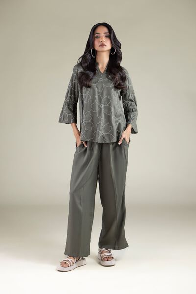 Embroidered | Viscose | Trousers | USD 7.50