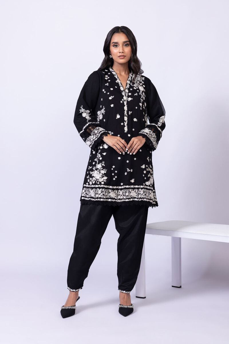 Embroidered | Polyester Crinkle Chiffon | Kurta | USD 24.00