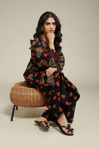 Printed | Textured Cotton | Floral Longline Kurta | USD 7.50