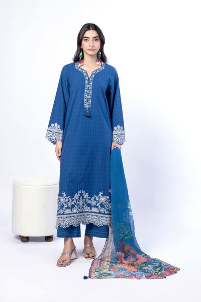 Embroidered | Cotton Dobby | Fabrics 3 Piece | USD 55.00