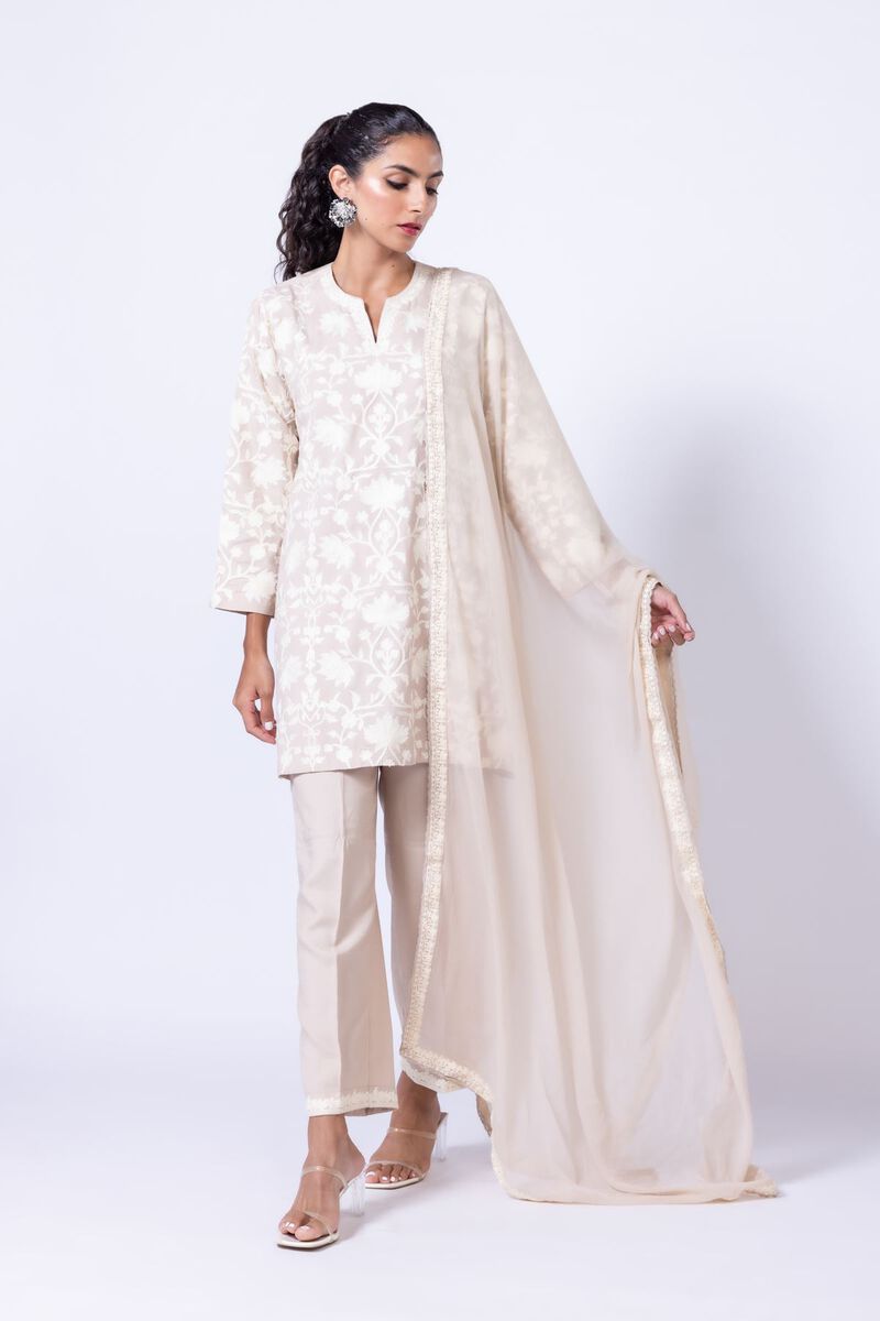 Embroidered | Polyester Crinkle Chiffon | Dupatta | null