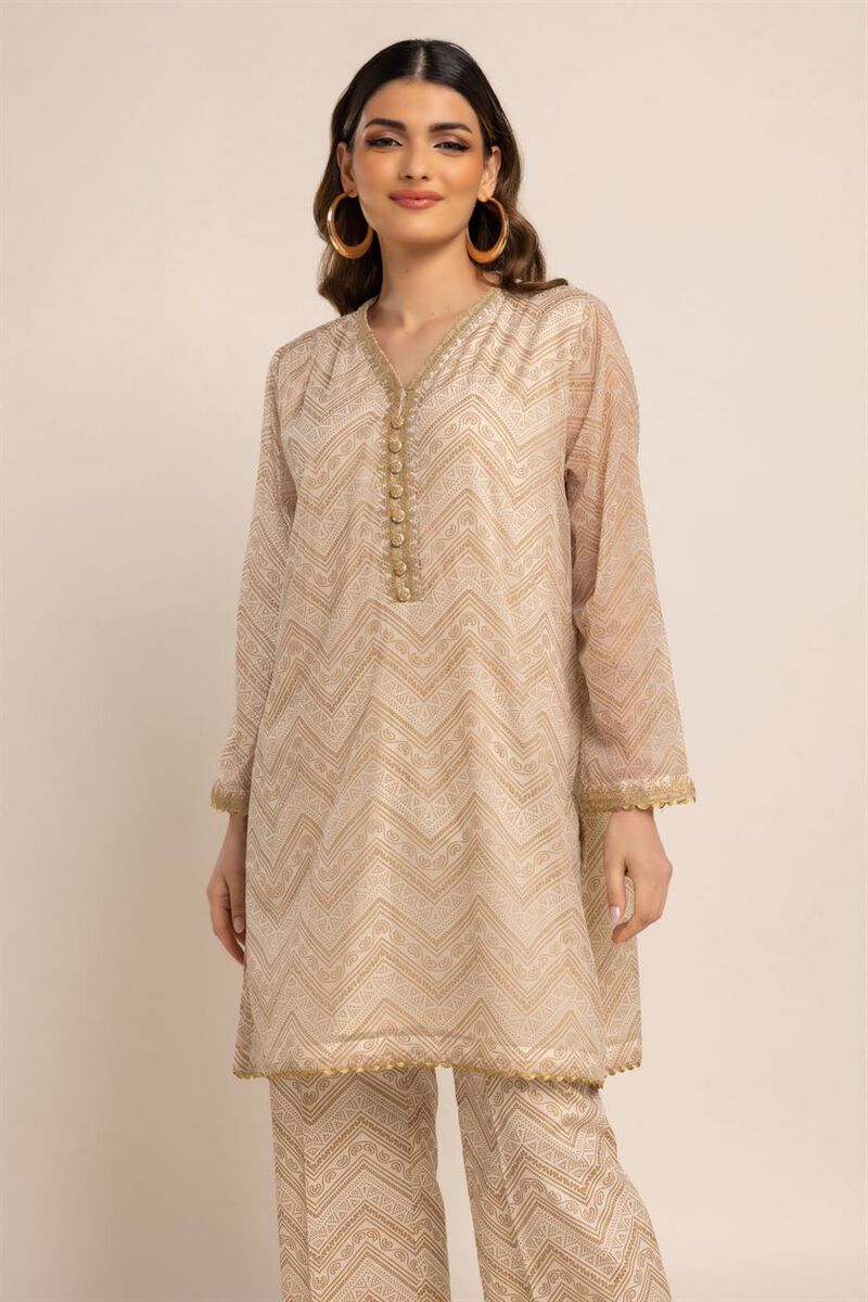 Kurta | Embroidered, OFF-WHITE, hi-res image number null