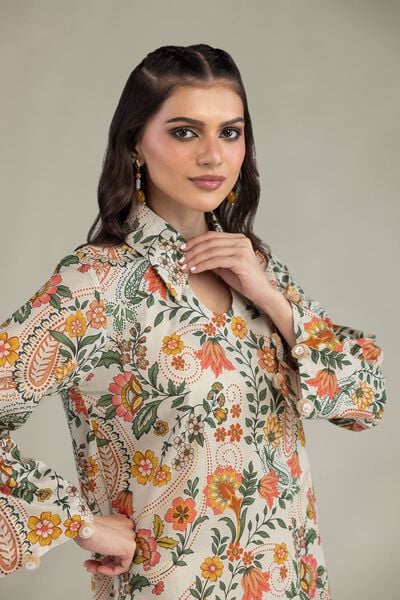 Printed | Cambric | Floral Cambric Kurta | USD 25.00