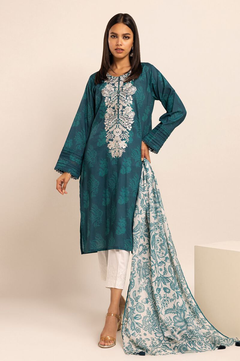 Cambric | Embroidered | Fabrics 2 Piece | Top Dupatta | null