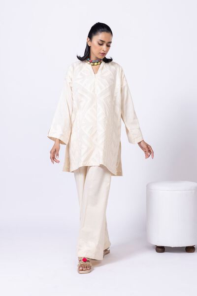 Embroidered | Cotton Dobby | Pants | USD 25.00