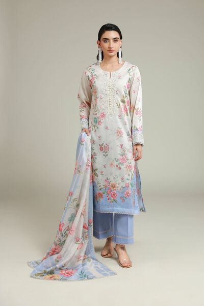 Printed | Satin | Fabrics 3 Piece | USD 55.00