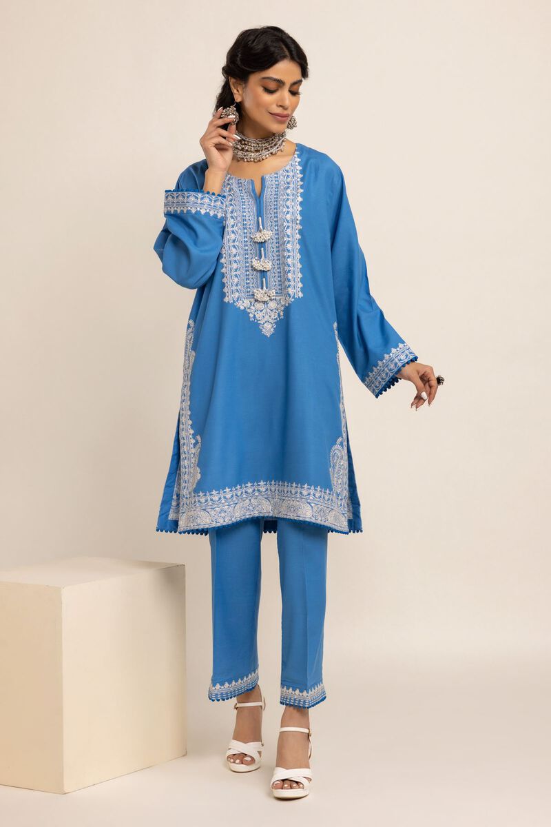 Embroidered | Dull Raw Silk | Kurta | null