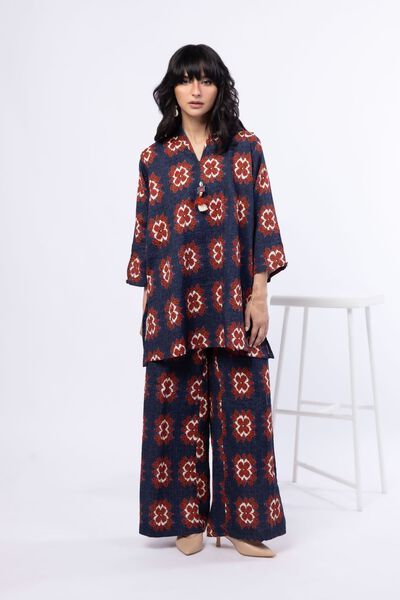 Printed | Double Layer Striped | Kurta | USD 30.00