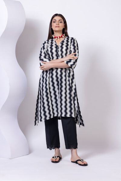 Printed | Crosshatch Poplin | Pants | USD 20.00