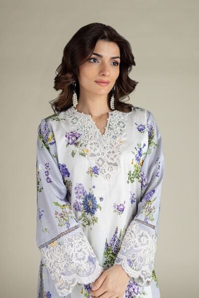 Embroidered | Satin | Fabrics 2 Piece | Top and Bottom | USD 40.00