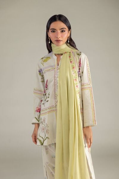 Printed | Cambric | Floral Band-Collar Kurta | USD 17.50