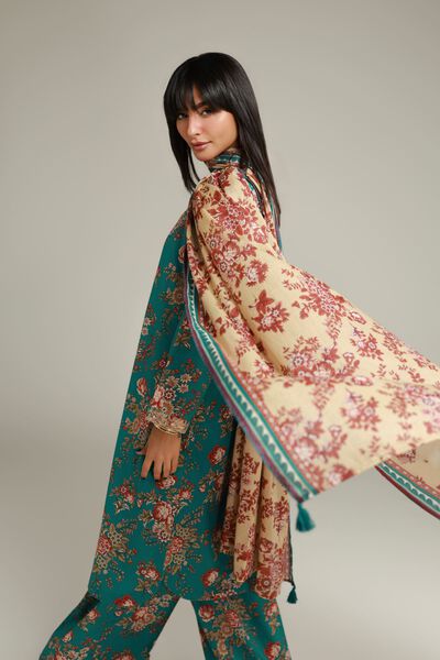 Embroidered | Lawn | Floral Lawn Dupatta | USD 25.00