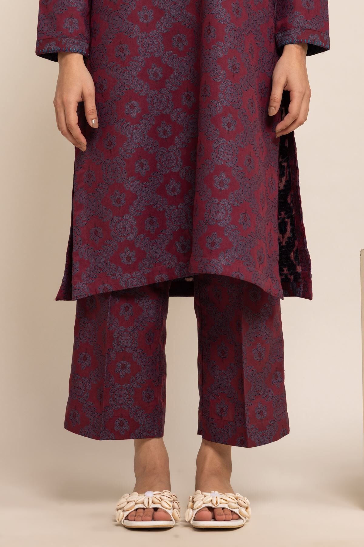 Khaadi embroidered trousers on sale