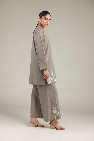 Embroidered | Cotton Dobby | Floral Cotton Pants | USD 30.00