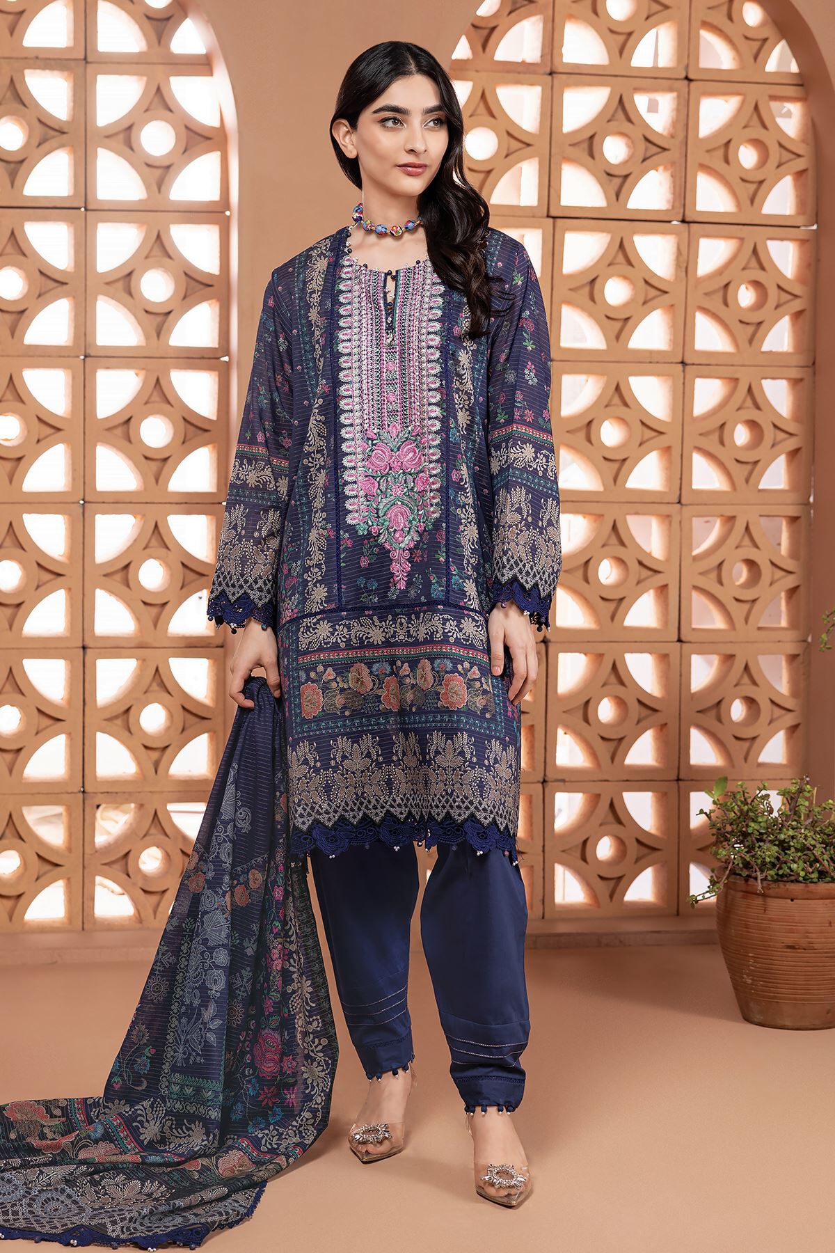 Buy Tailored 3 Piece | 0.0 N/A | BME24052ST-VG_NAVY | Khaadi