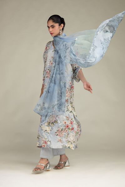 Embroidered | Chiffon | Floral Chiffon Dupatta | USD 30.00