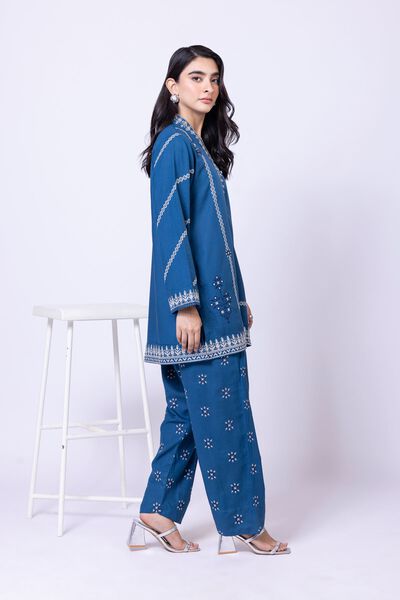 Embroidered | Dull Raw Silk | Pants | USD 20.00