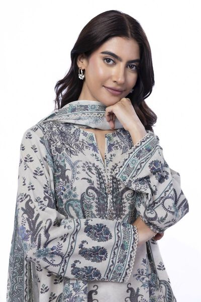 Printed | Karandi | Fabrics 3 Piece | USD 20.00