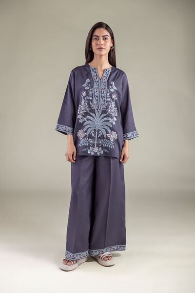 Embroidered | Textured Weave | Trousers | USD 15.00