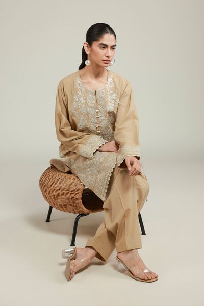 Embroidered | Cotton Dobby | Fabrics 2 Piece | Top and Bottom | USD 20.00
