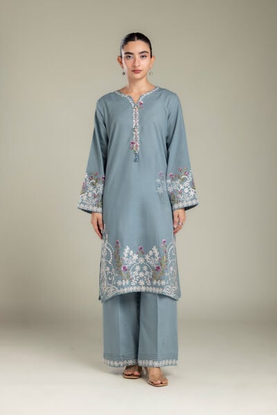 Embroidered | Light Khaddar | Fabrics 2 Piece | Top and Bottom | USD 55.00
