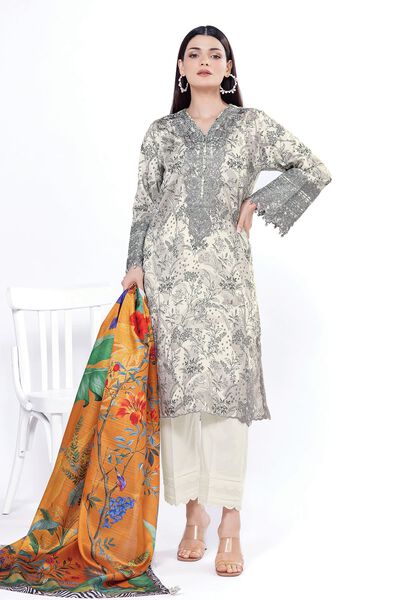 Embroidered | Cotton Satin | Fabrics 3 Piece | USD 30.00