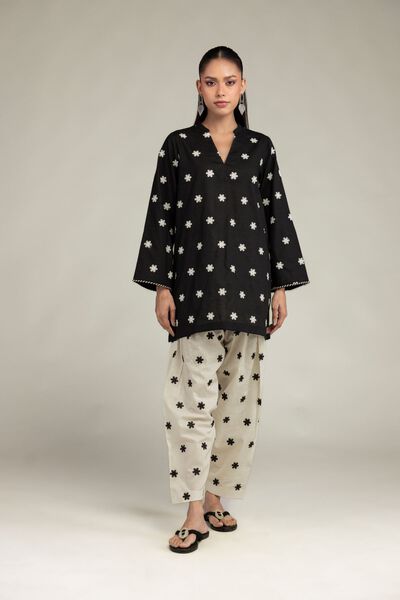 Embroidered | Cotton Dobby | Floral Cotton Shalwar | USD 35.00