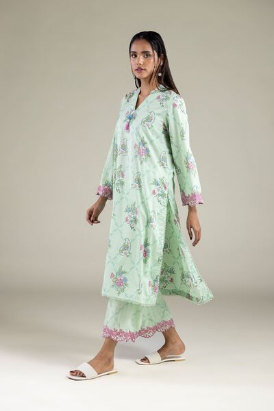 Embroidered | Textured Cotton | Pants | USD 9.00