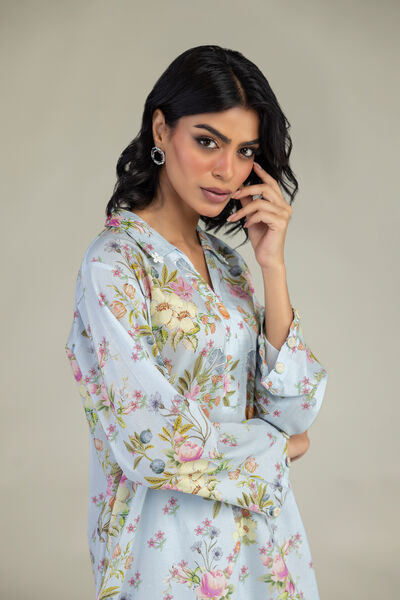 Embroidered | Cambric | Short V-Neck Kurta | USD 35.00