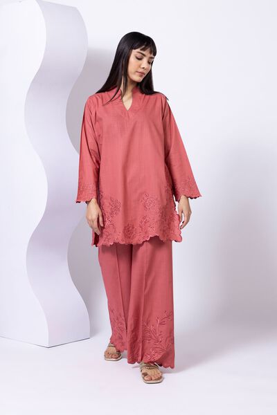 Embroidered | Crosshatch Poplin | Pants | USD 6.00