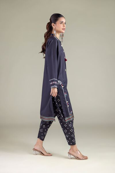 Embroidered | Cambric | Straight Dotted Shalwar | USD 25.00