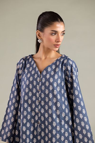 Printed | Cambric | Paisley V-Neck Kurta | USD 30.00