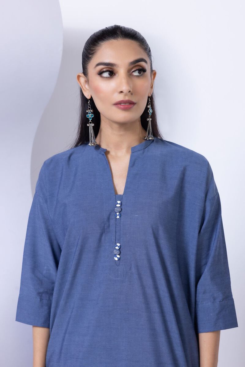 Dyed | Chambray | Kurta | null