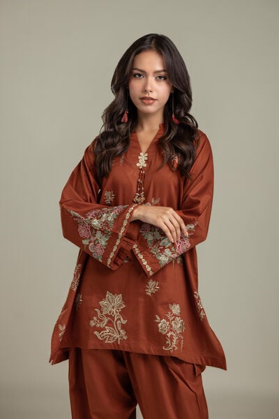 Embroidered | Textured Cotton | Kurta | USD 55.00