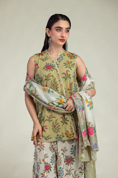 Embroidered | Raw Silk | Silk Sleeveless Kurta | USD 12.00