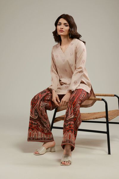 Embroidered | Cotton Crinkle | Floral Crinkled Kurta | USD 35.00