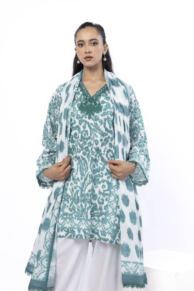 Embroidered | Cambric | Fabrics 3 Piece | USD 17.50