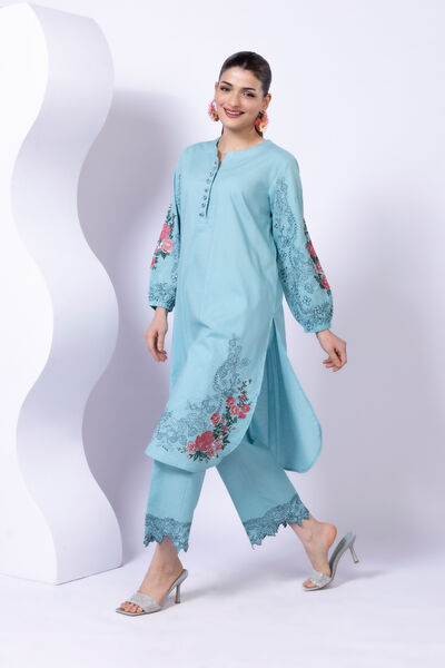 Embroidered | Cotton Dobby | Pants | USD 7.50