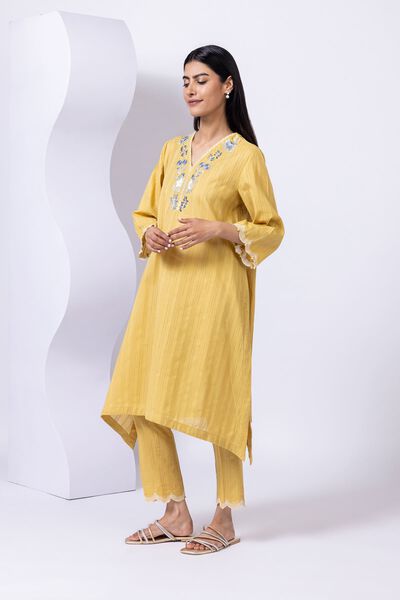 Embroidered | Leno | Kurta | USD 21.00