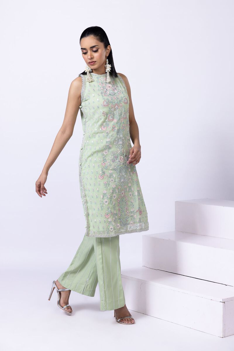 Embroidered | Polyester Crinkle Chiffon | Kurta | USD 18.00
