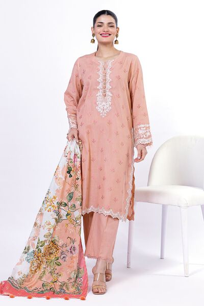 Embroidered | Jacquard | Fabrics 3 Piece | USD 60.00